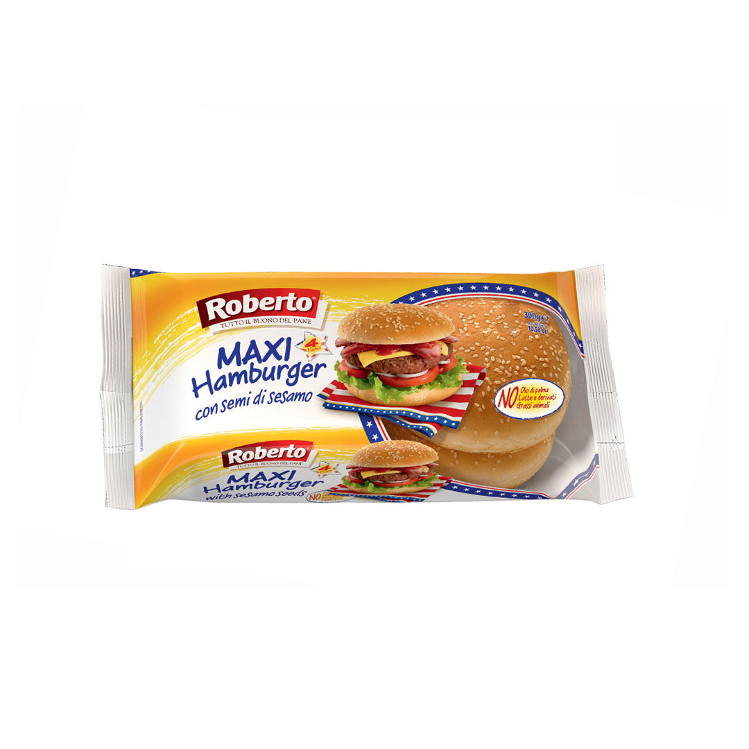 Zemičke Maxi Hamburger con Sesamo Roberto 300 g – Delikatesi i tako to