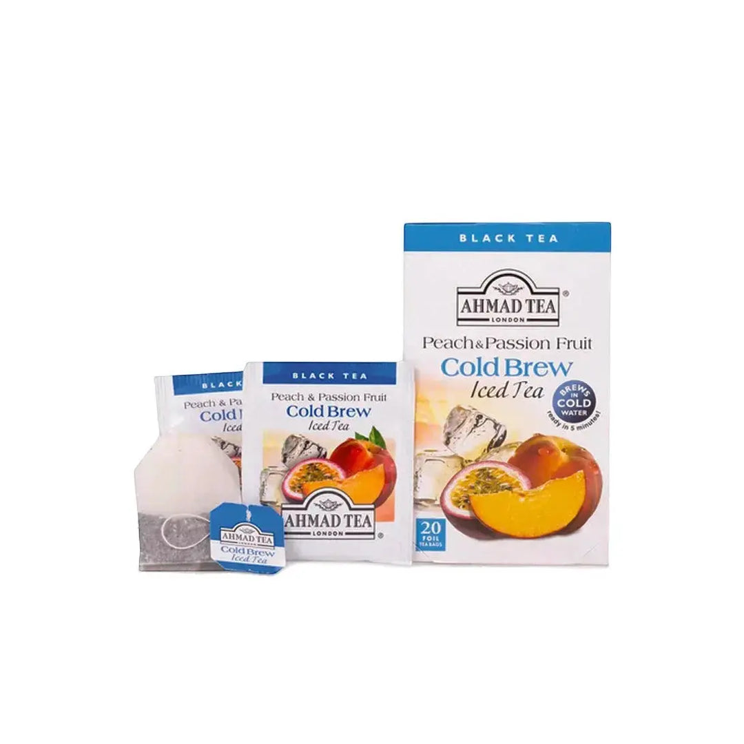 Ledeni čaj PEACH & PASSION FRUIT COLD BREW Ahmad Tea 20 kesica Delikatesi i tako to...