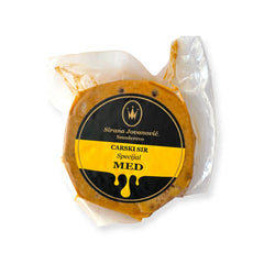 Sir Tvrdi punomasni KRAVLJI CARSKI SPECIAL U MEDU Sirana Jovanović 100g Delikatesi i tako to...