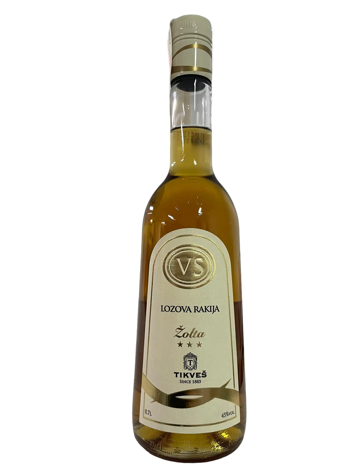 Rakija Tikveš Žolta VS Lozova rakija 0.7l Pola Pola