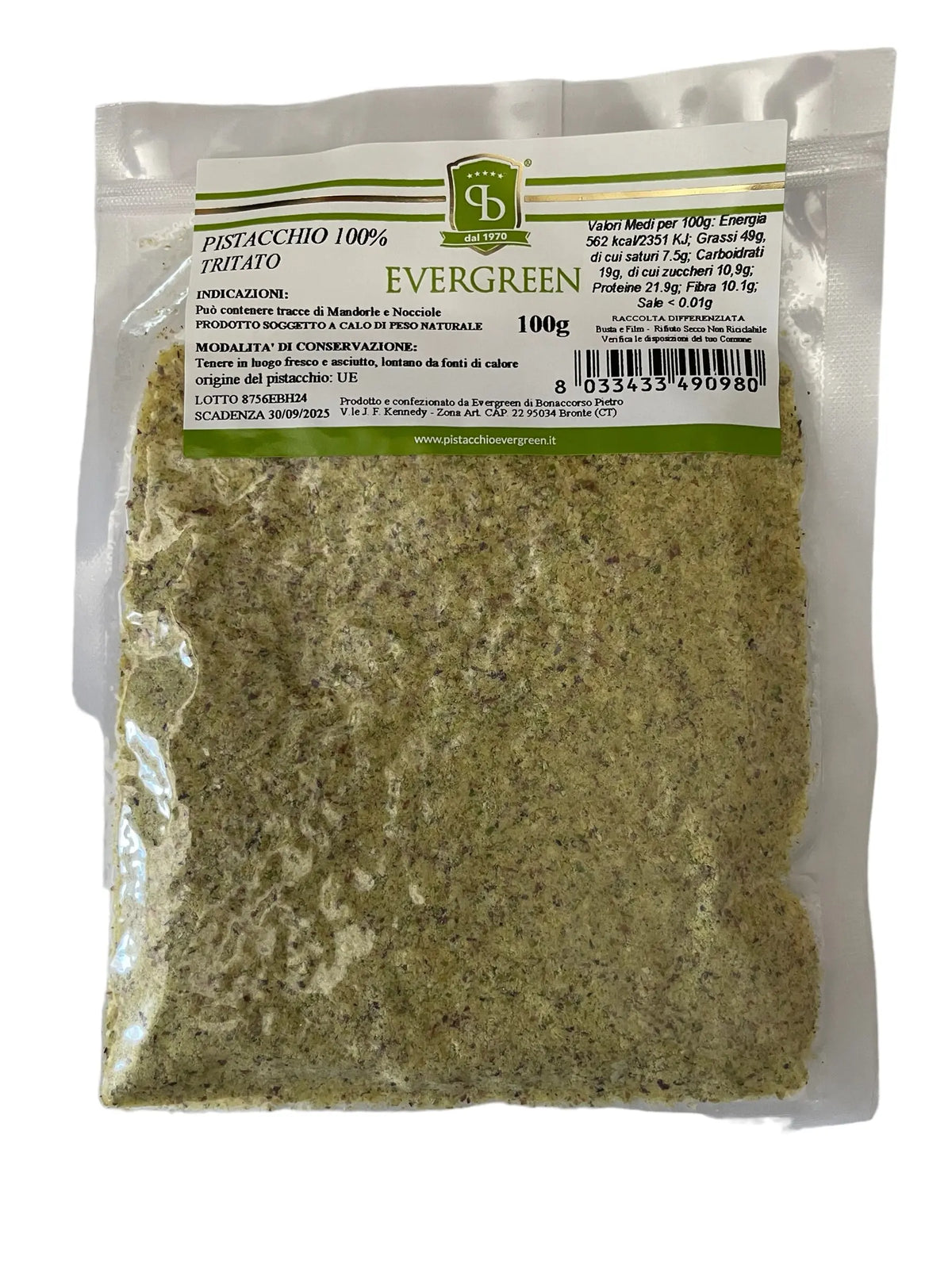 PISTAĆI MLEVENI EVERGREEN 100g Trampex