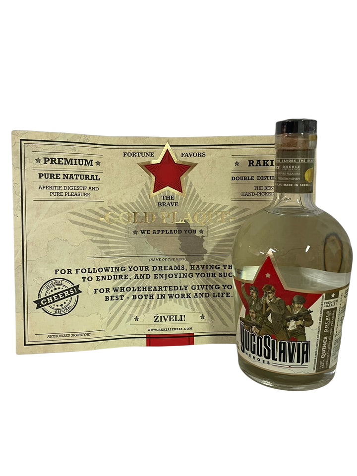 Rakija od dunje YUGOSLAVIA HEROES gift box 0.7l