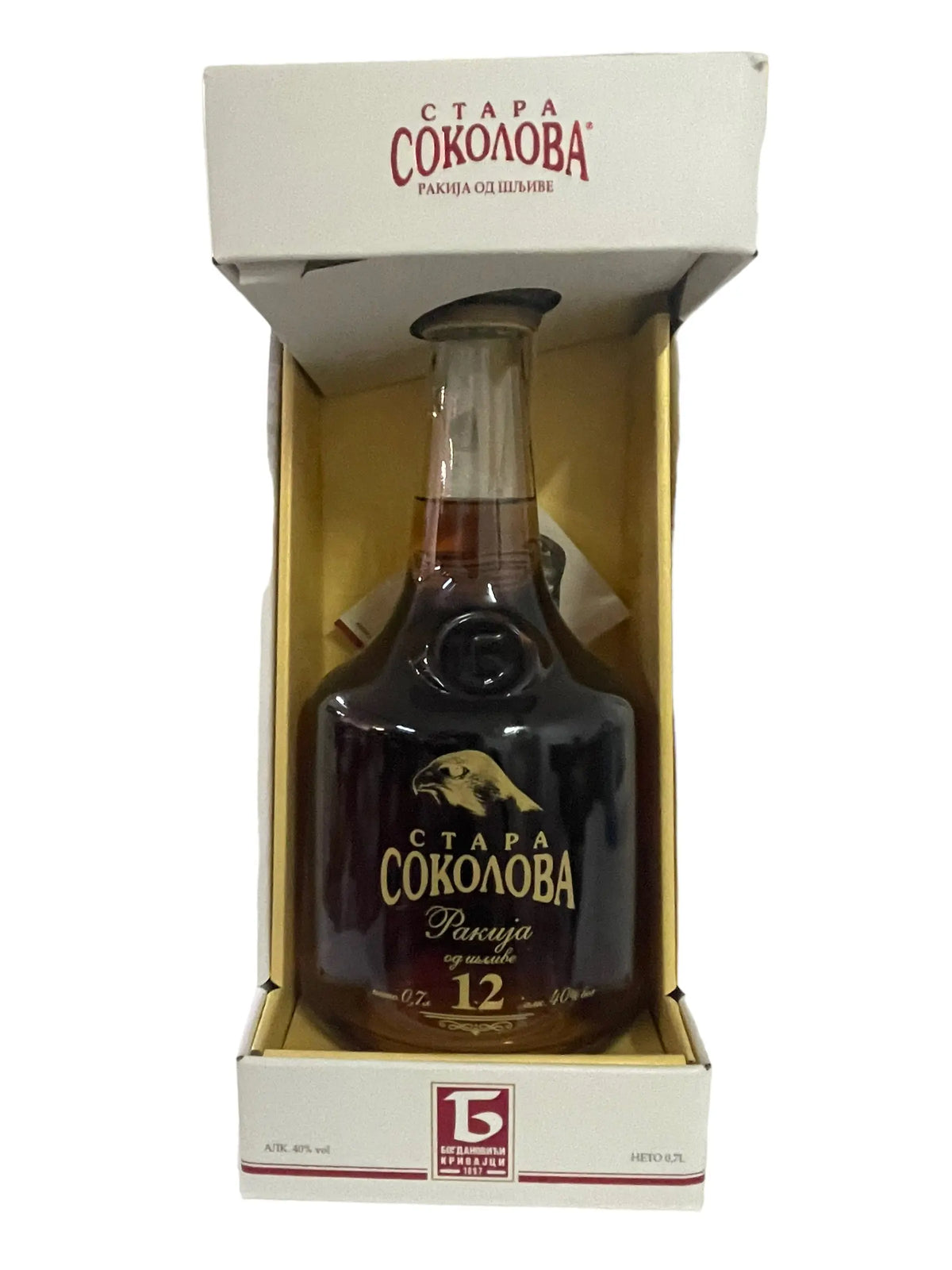 Rakija Stara Sokolova Šljiva 12g 0,7l Pola Pola
