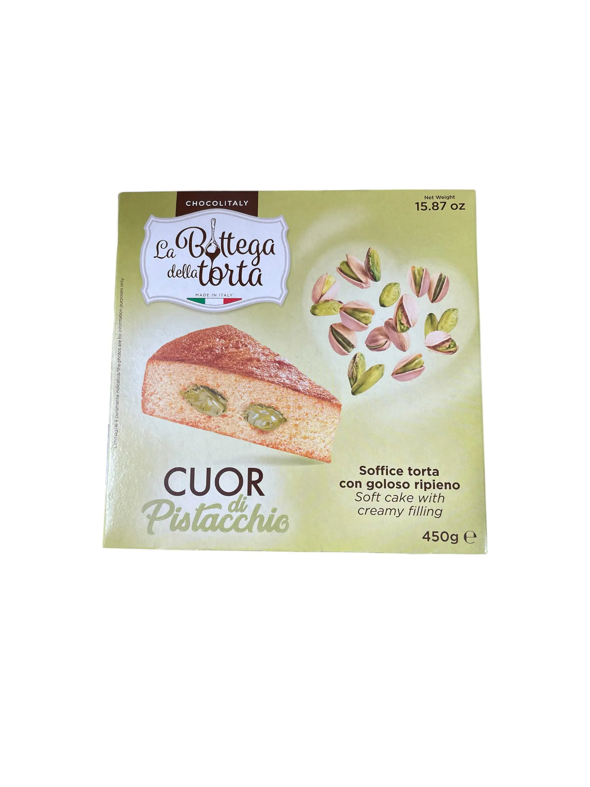 KOLAČ PUNJEN KREMOM OD PISTAĆA LA BOTTEGA DELLA TORTA  Chocolitaly 450g Trampex