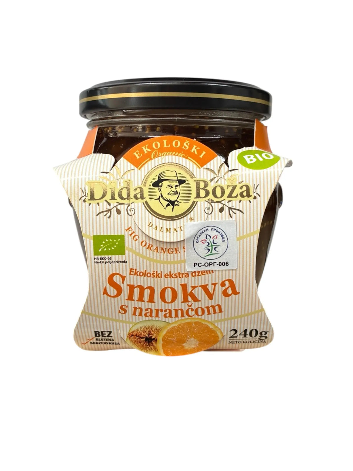 EXTRA BIO DŽEM OD SMOKVE SA POMORANDŽOM DIDA BOŽA 240g Dida Boža