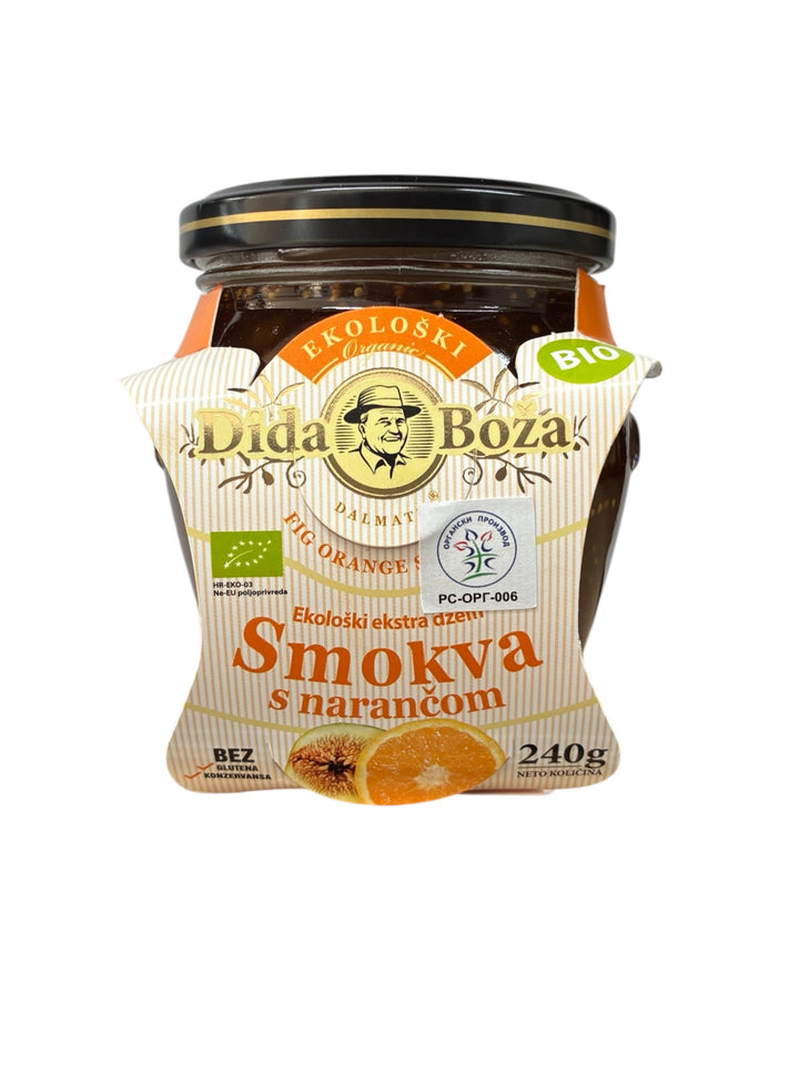 EXTRA BIO DŽEM OD SMOKVE SA POMORANDŽOM DIDA BOŽA 240g