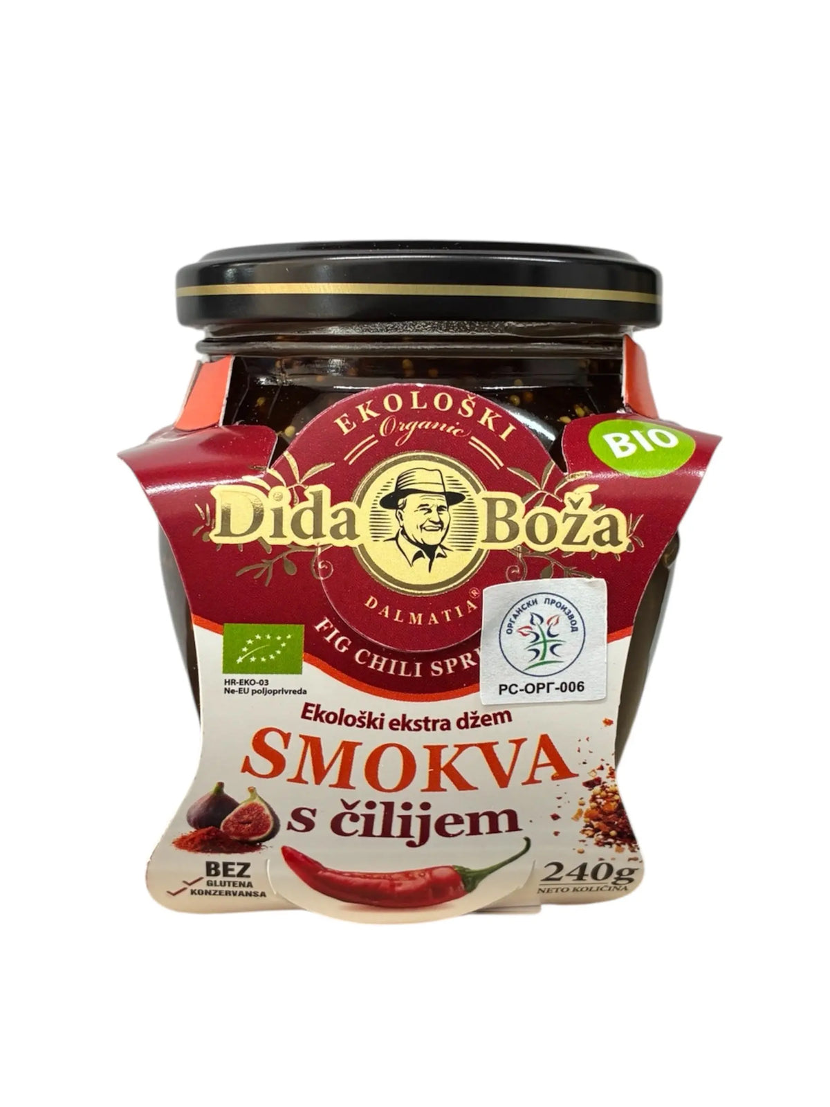 EXTRA BIO DŽEM  OD SMOKVE SA ČILI PAPRIKOM DIDA BOŽA 240g Dida Boža