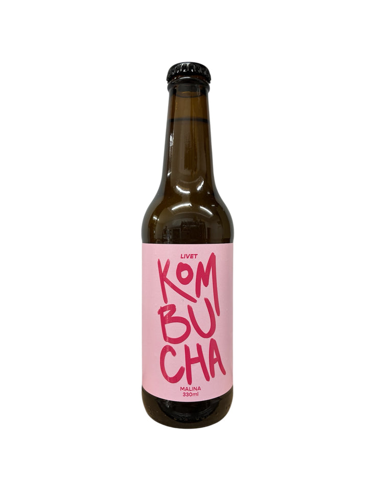 Kombucha fermentisano gazirano piće sa ukusom maline 330ml