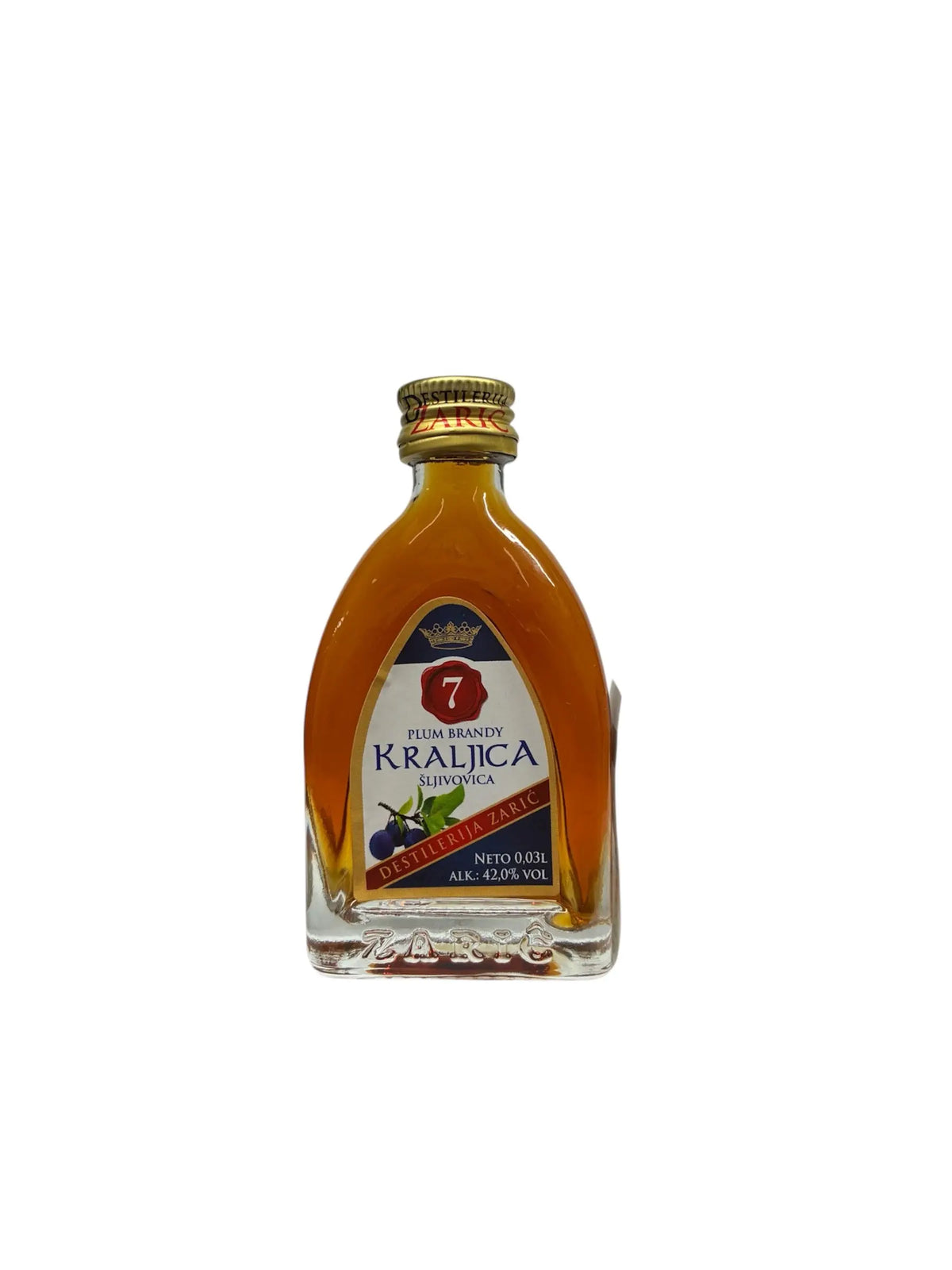 RAKIJA OD ŠLJIVE KRALJICA ZARIĆ 0,03l Destilerija Zarić