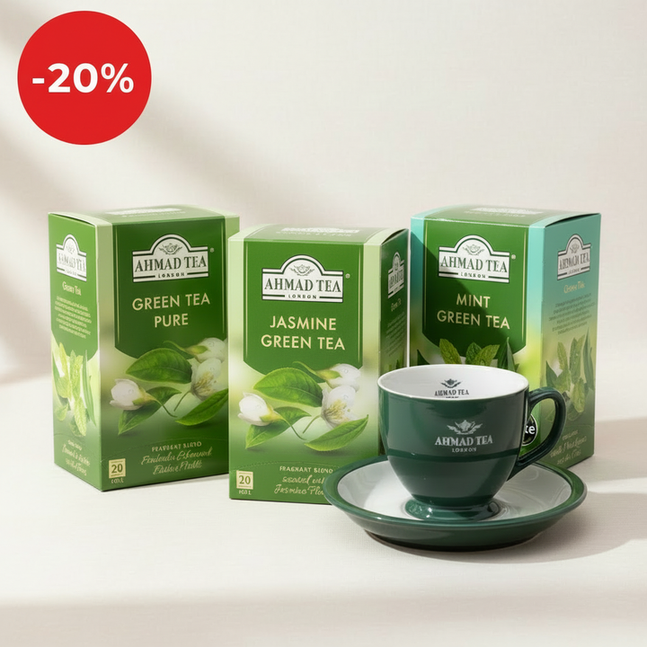 Ahmad Tea bundle sa -20% nalepnicom gore levo