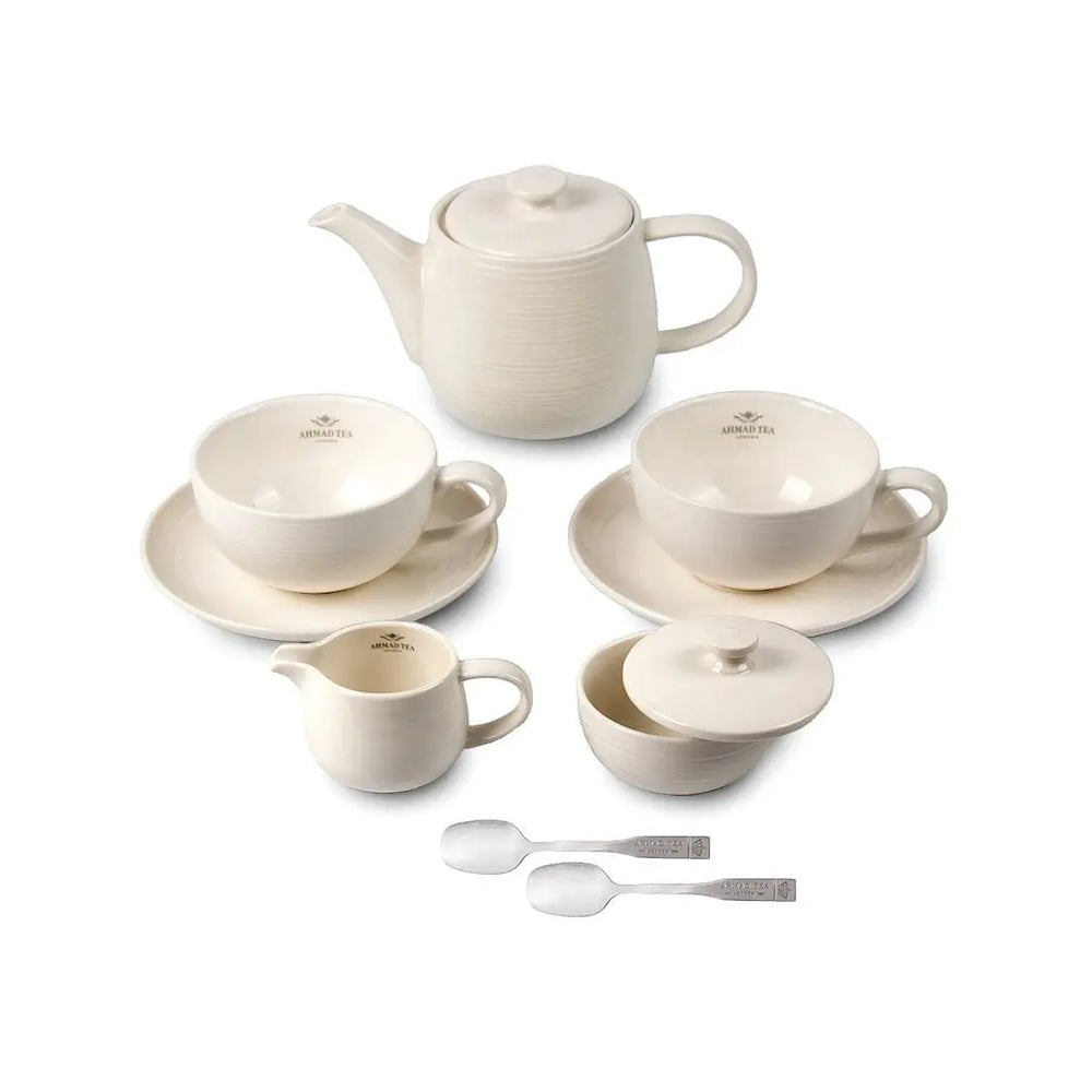 Čajni set ČAJANKA ZA DVOJE Ahmad Tea standard plus beli Delikatesi i tako to...