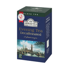 Delikatesi i tako to... Ahmad Tea Evening decaffeinated black tea box with bergamot aroma and 20 foil tea bags