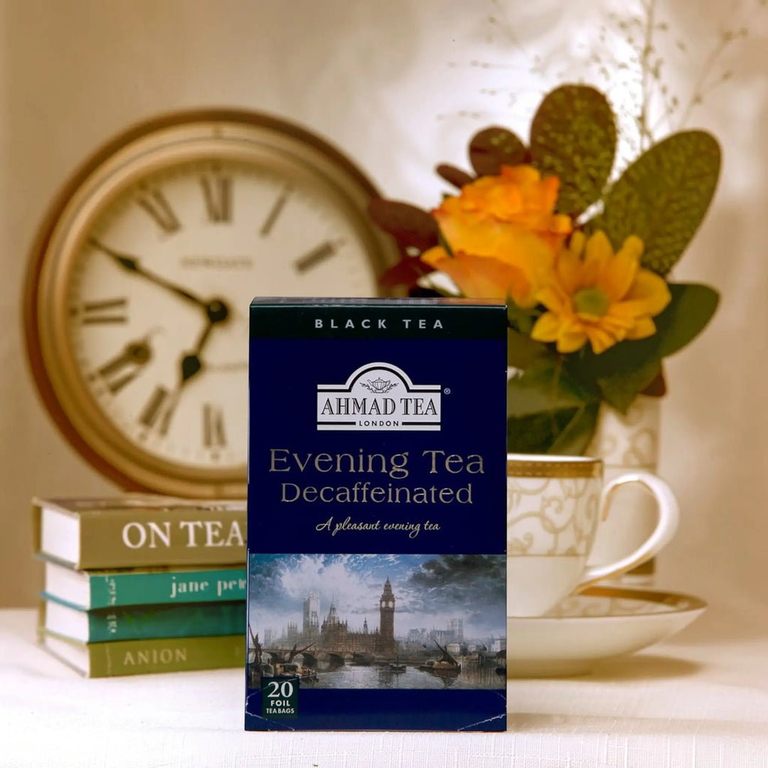 Delikatesi i tako to... Ahmad Tea decaffeinated black tea box with bergamot aroma for evening relaxation