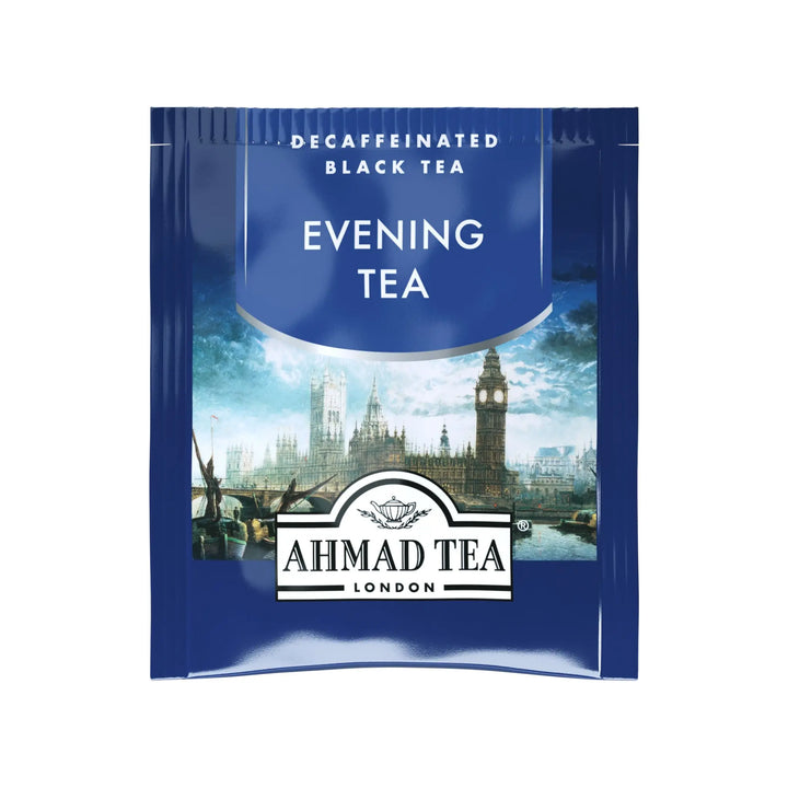 Delikatesi i tako to... Ahmad Tea Evening decaffeinated black tea bag with bergamot aroma in blue packaging