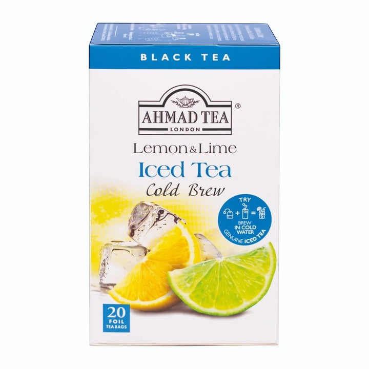 Ahmad Tea Lemon and Lime cold brew black tea box from Delikatesi i tako to... featuring 20 foil tea bags