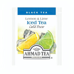 Delikatesi i tako to... Ahmad Tea Lemon & Lime cold brew black tea bag with fresh citrus slices and ice cubes