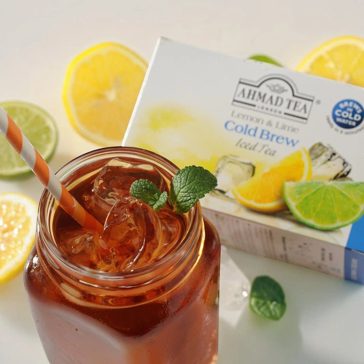 Delikatesi i tako to... Ahmad Tea Lemon and Lime cold brew black tea bags in a box of 20