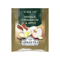 Delikatesi i tako to... Ahmad Tea vanilla, cinnamon and apple black tea bag with spice and fruit illustrations