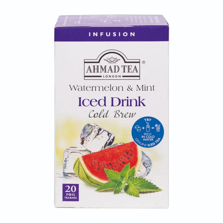 Delikatesi i tako to... Ahmad Tea Watermelon & Mint cold brew iced tea infusion box with 20 foil tea bags