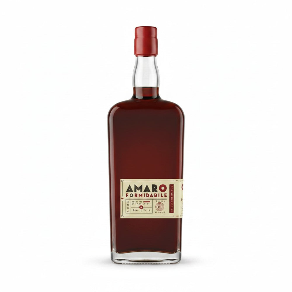 Delikatesi i tako to... Pallini Amaro Formidabile herbal liqueur in a 0.7l glass bottle with a red cap