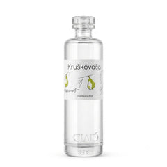 Delikatesi i tako to... Cilić pear brandy in a clear glass bottle with a minimalist white label
