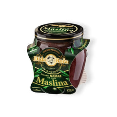 Dida Boža black olive tapenade in a 190g glass jar, sold by Delikatesi i tako to...