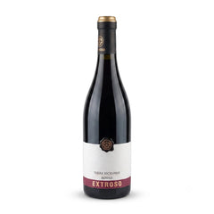Delikatesi i tako to... Extroso Terre Siciliane red wine bottle with elegant label on a white background