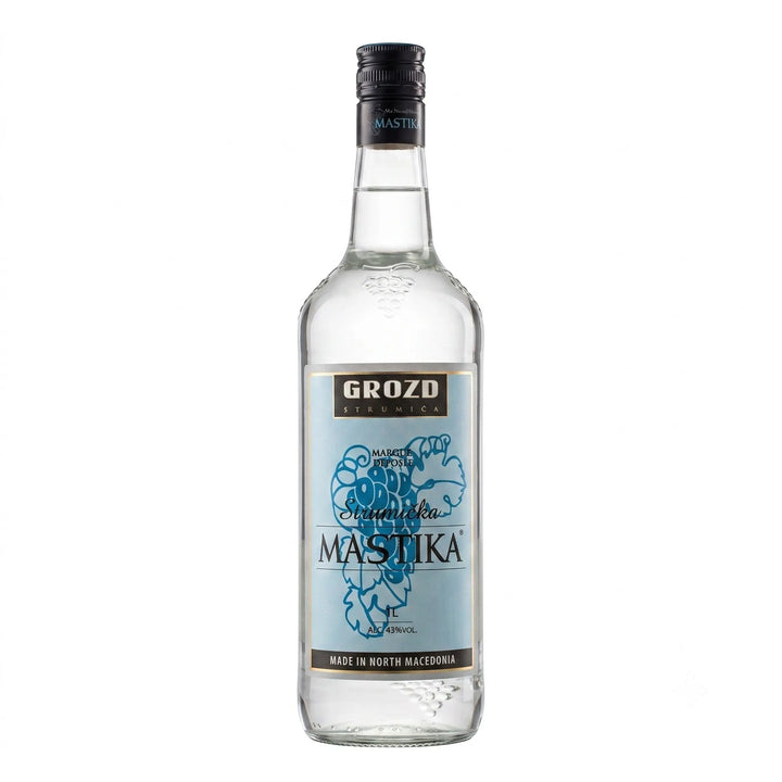 Delikatesi i tako to... Grozd Strumička Mastika 1L bottle of clear grape-based anise-flavored spirit