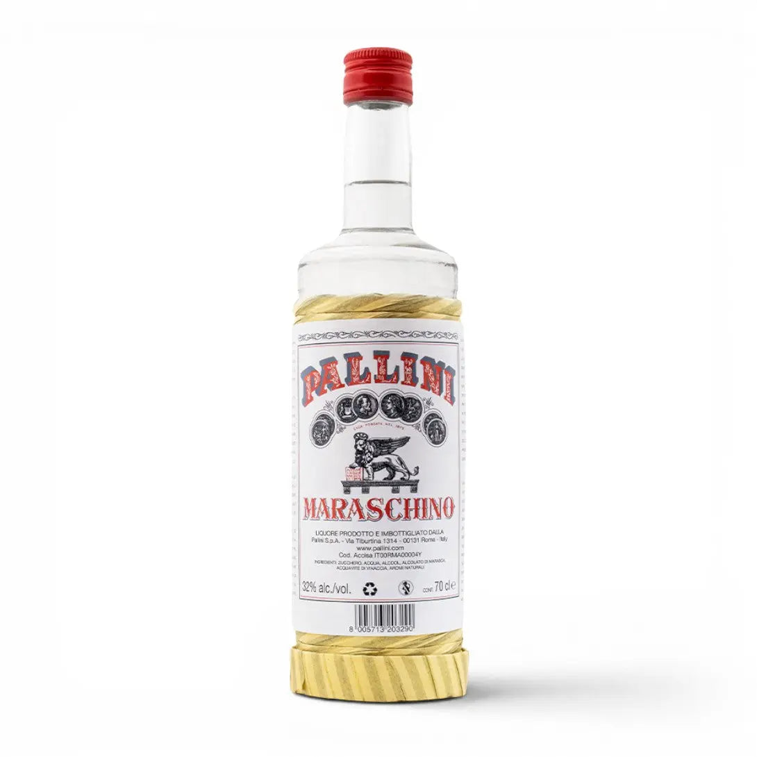 Delikatesi i tako to... Pallini Maraschino liqueur in a 0.7l glass bottle with a red cap and vintage label