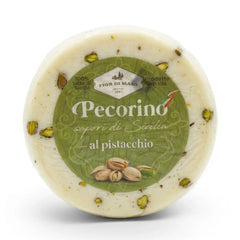 Delikatesi i tako to... Fior di Maso Pecorino sheep milk cheese wheel with Sicilian pistachios