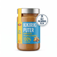 Delikatesi i tako to... Pellito 290g peanut butter jar with blue label, palm oil free, 100% roasted peanuts.