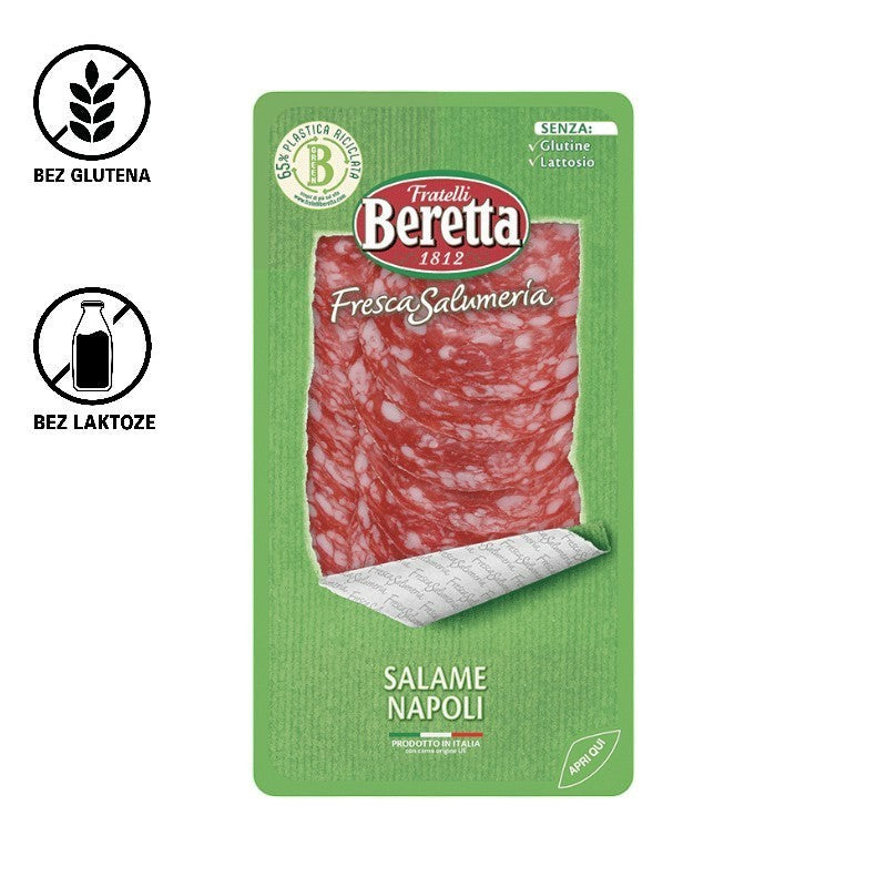 Delikatesi i tako to... Fratelli Beretta Salame Napoli sliced Italian cured meat in green packaging