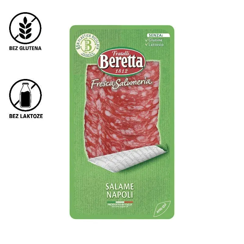 Delikatesi i tako to... Fratelli Beretta Salame Napoli sliced Italian cured meat in green packaging