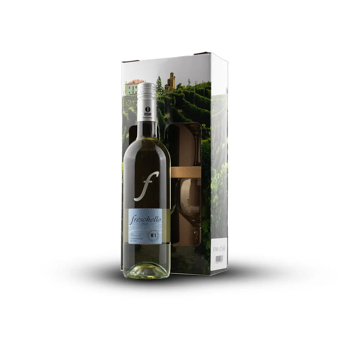 Belo vino BIANCO VINO + 2 ČAŠE Freschello 0,75 l Trampex