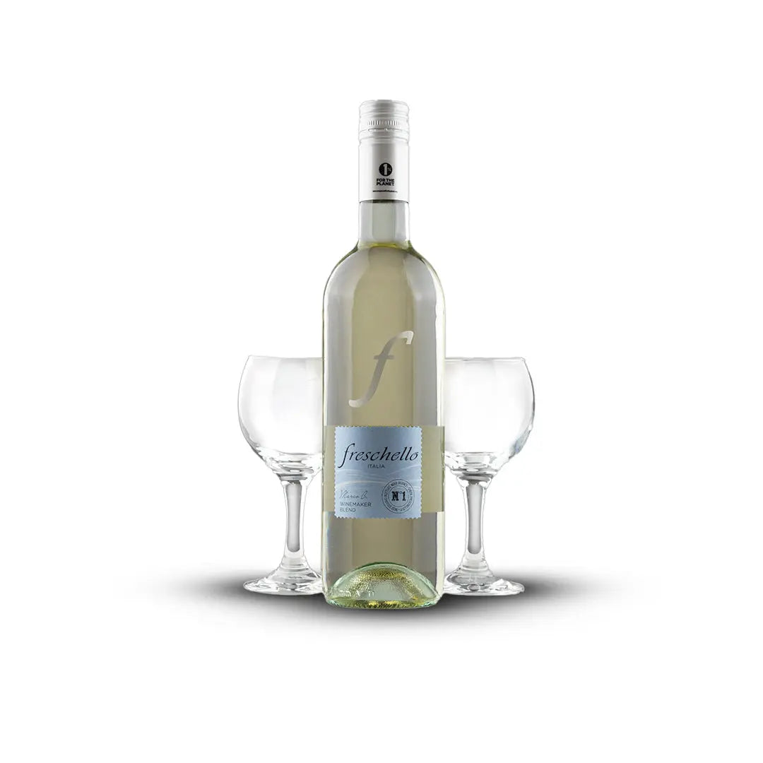 Belo vino BIANCO VINO + 2 ČAŠE Freschello 0,75 l Trampex