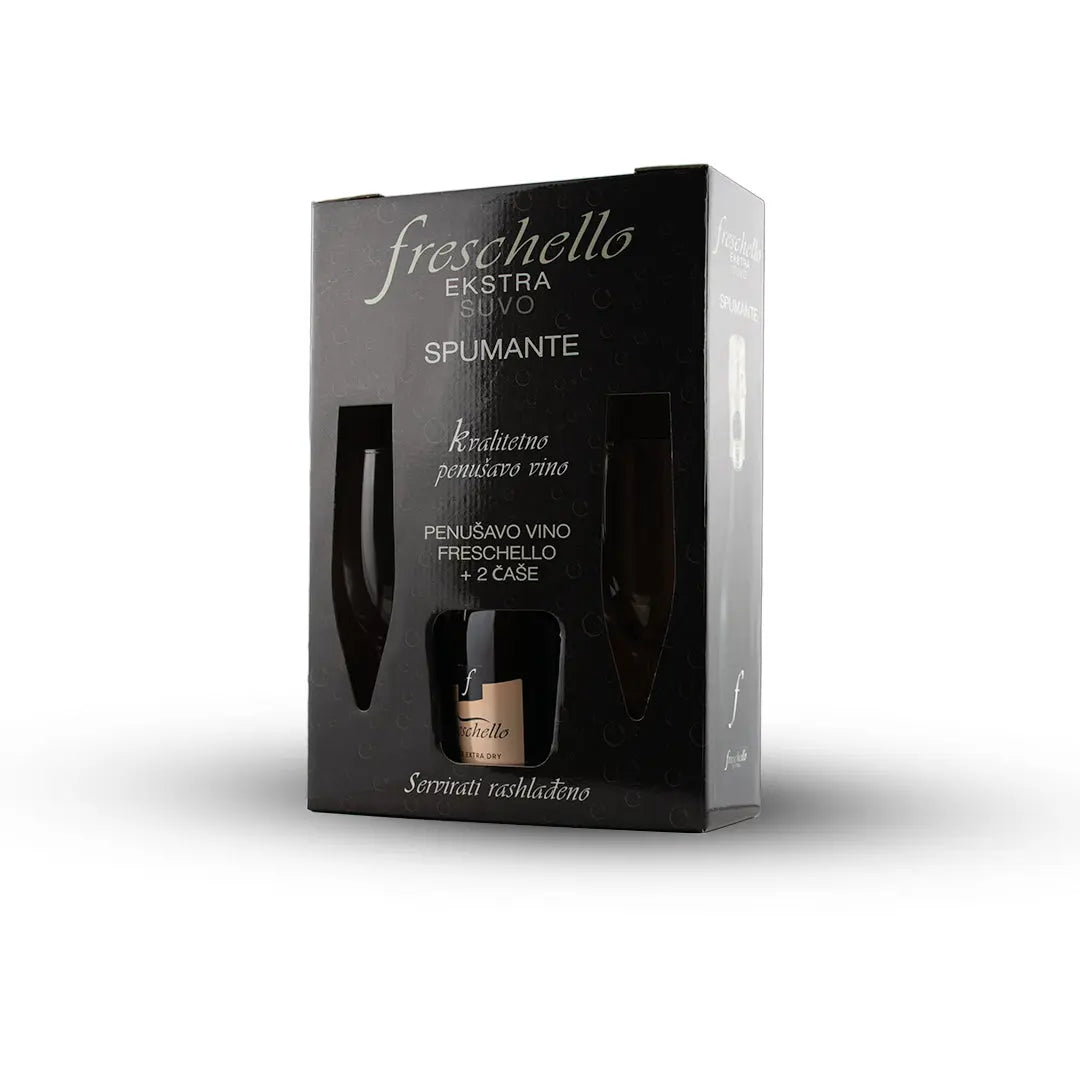 Penušavo vino EXTRA FRESCO + 2 ČAŠE Freschello 0,75 l Delikatesi i tako to
