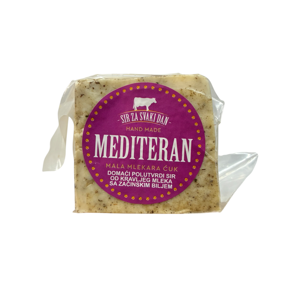 Polutvrdi kravlji sir MEDITERAN Mala mlekara Ćuk