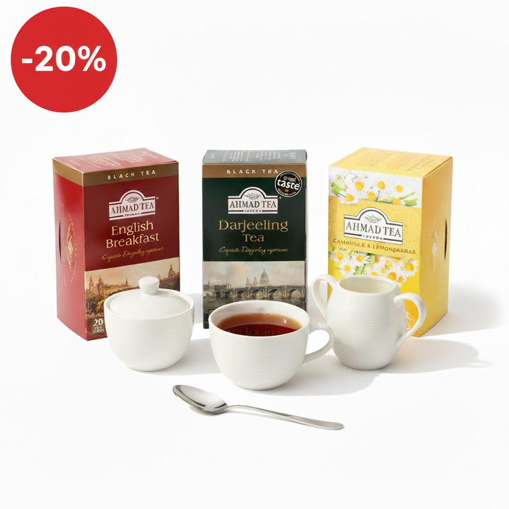Premium Ahmad Tea bundle sa -20% nalepnicom gore levo