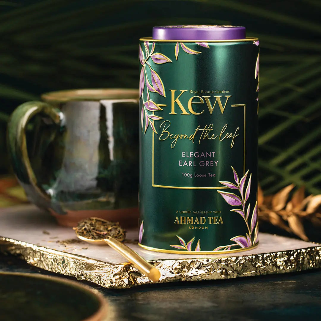Čaj KEW GARDENS Limenka - ELEGANT EARL GREY Ahmad Tea 100 g Trampex