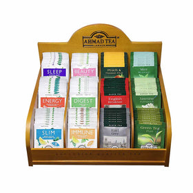 Čaj otvorena drvena kutija ahmad tea selection 12x10 kesica