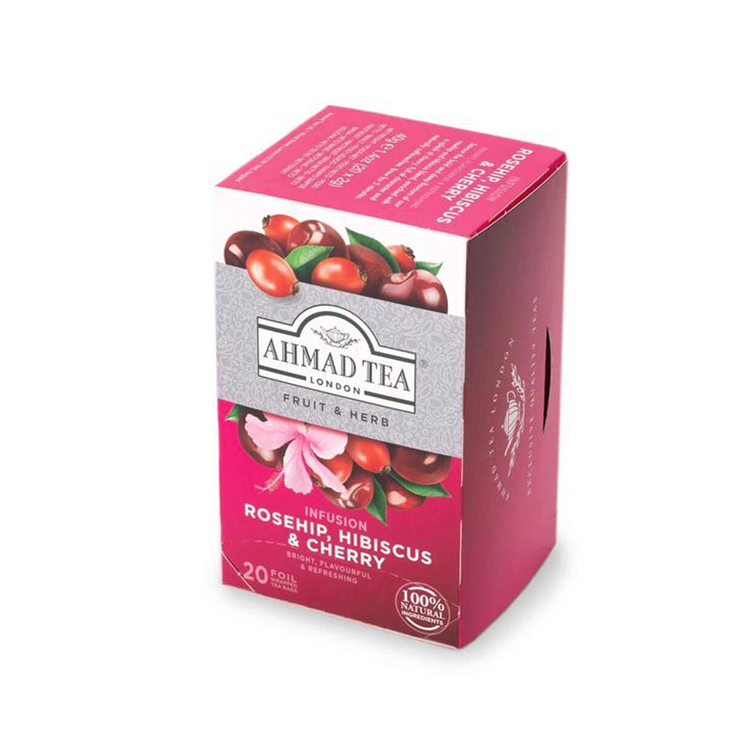 Čaj Rosehip, Hibiscus & Cherry Ahmad Tea 20 kesica